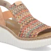 Women Rieker Womens Sandals<Humming-Bird 69172 Womens Wedge Sandals