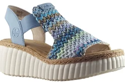 Women Rieker Womens Sandals<Humming-Bird 69172 Womens Wedge Sandals