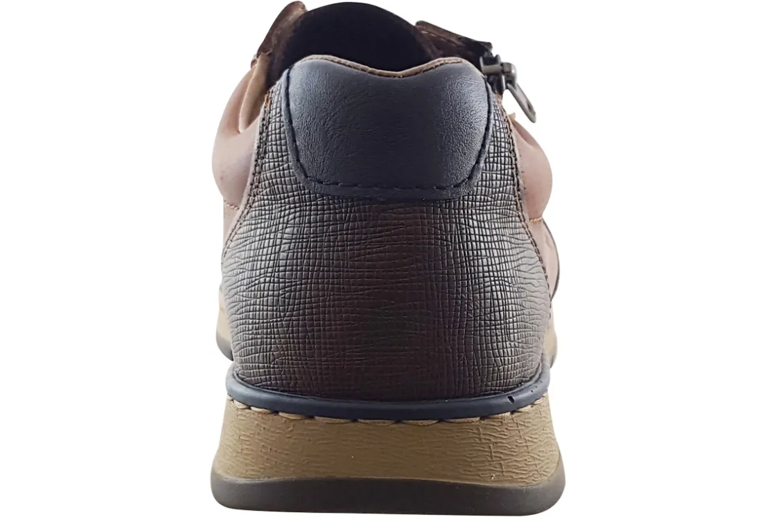 Rieker Apron Toe | Mens Shoes<Quest B2112 Mens Leather Fashion Trainers