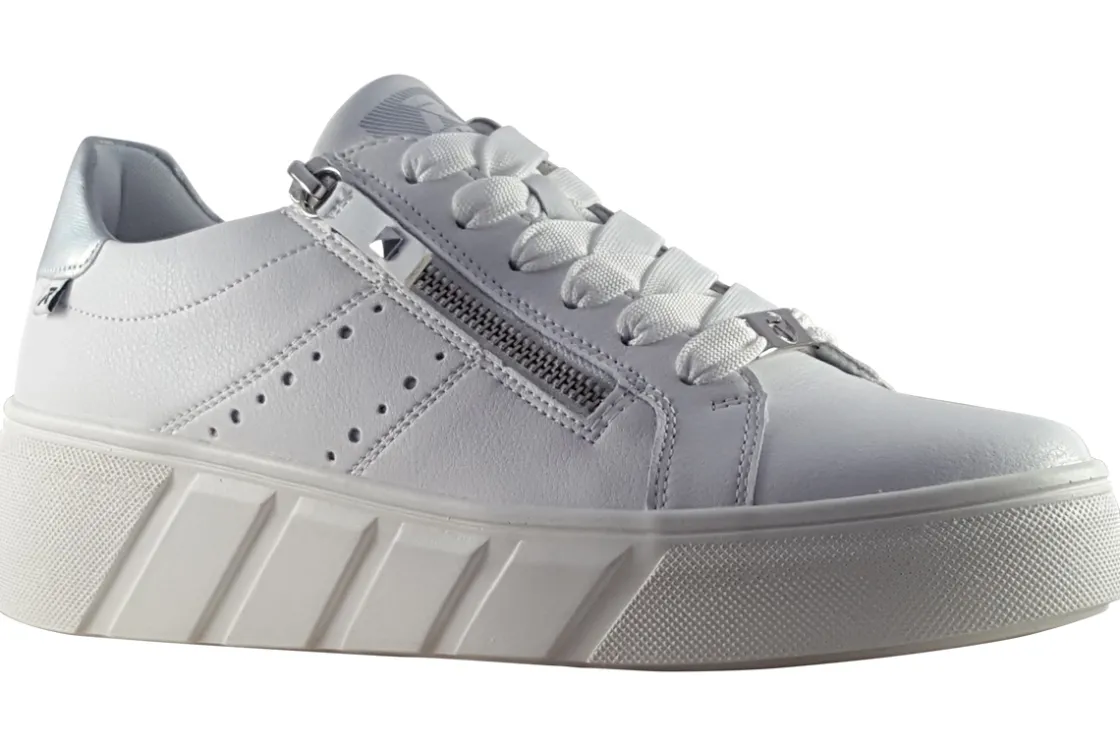 Women Rieker Womens Fashion Trainers<Rally W0505 Womens Leather Fashion Trainers
