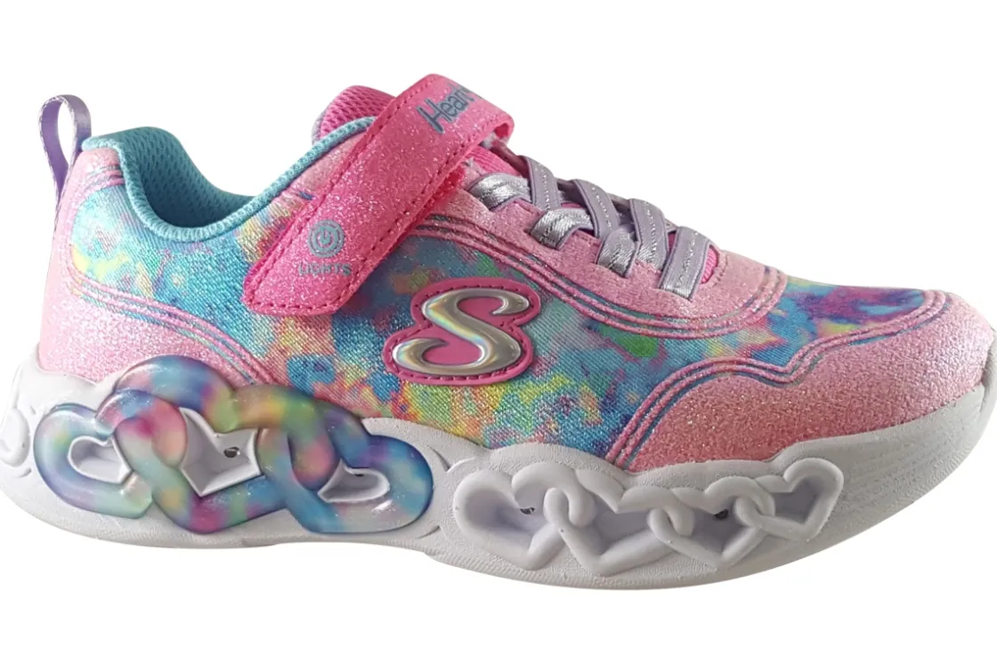 Skechers Velcro | Lights<Color Lovin' 303753L Girls Sports Trainers
