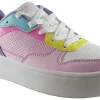 Skechers Laced | Washable<CourtHigh Crush 310191L Girls Sports Trainers