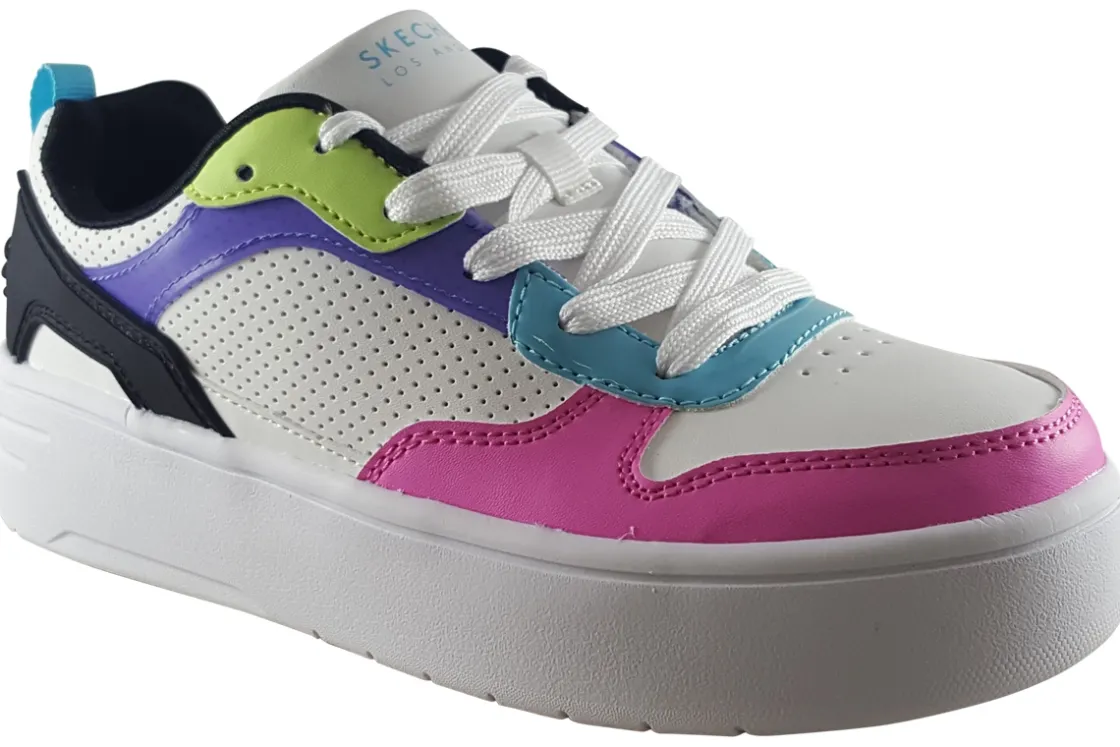 Skechers Laced | Washable<CourtHigh Crush 310191L Girls Sports Trainers