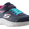 Skechers Velcro | Washable<Eternal Shine 302455L Navy Girls Sports Trainers