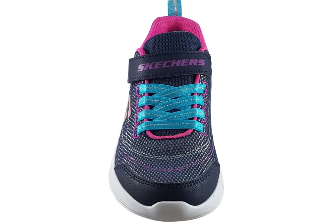 Skechers Velcro | Washable<Eternal Shine 302455L Navy Girls Sports Trainers