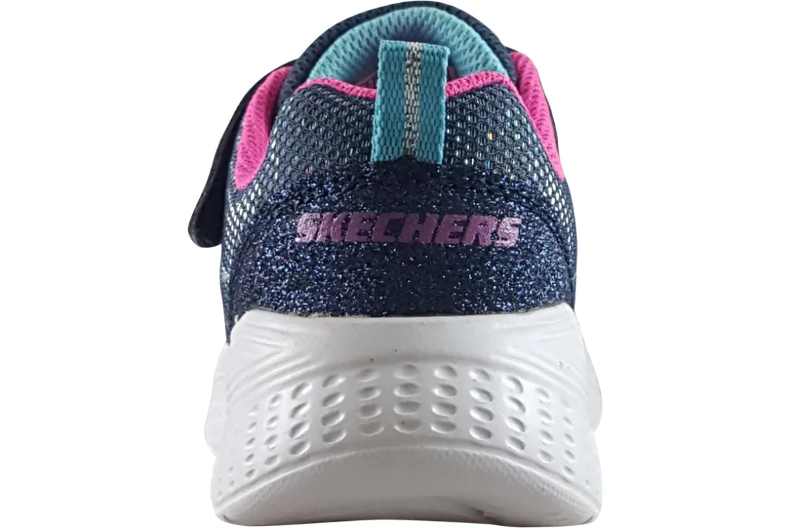 Skechers Velcro | Washable<Eternal Shine 302455L Navy Girls Sports Trainers