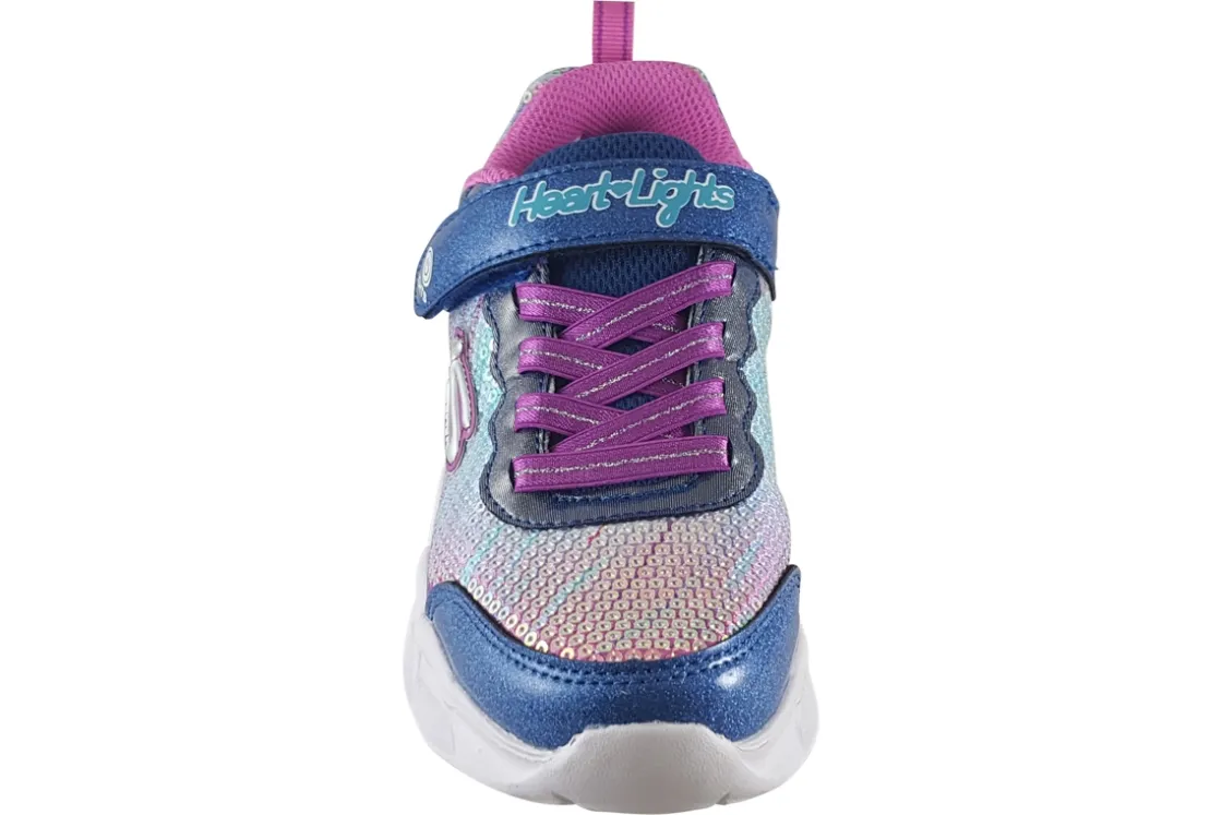 Skechers Velcro | Lights<Lets Shine 302313L Girls Sports Trainers