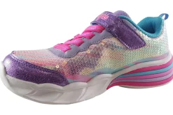 Skechers Velcro | Lights<Lets Shine 302313L Girls Sports Trainers