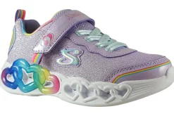 Skechers Velcro | Lights<Love Prism 303751L Girls Sports Trainers