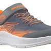 BOY Skechers Velcro | Boys Trainers<Microspec Adv 403926L Boys Fashion Trainers Navy Orange