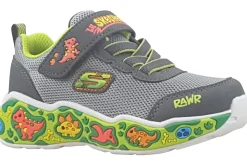BOY Skechers Velcro | Boys Trainers<Play Scene 407312N Boys Fashion Trainers Charcoal Lime