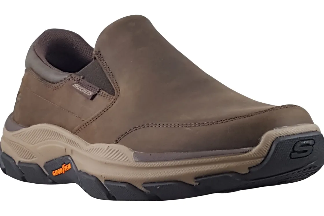 Skechers Mens Shoes<Respected 204480 Mens Leather Slip-on Shoes