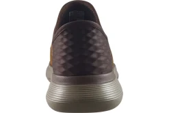 Skechers Plain Toe | Mens Shoes<Slip-Ins Garza 205046 Tan Mens Leather Fashion Trainers