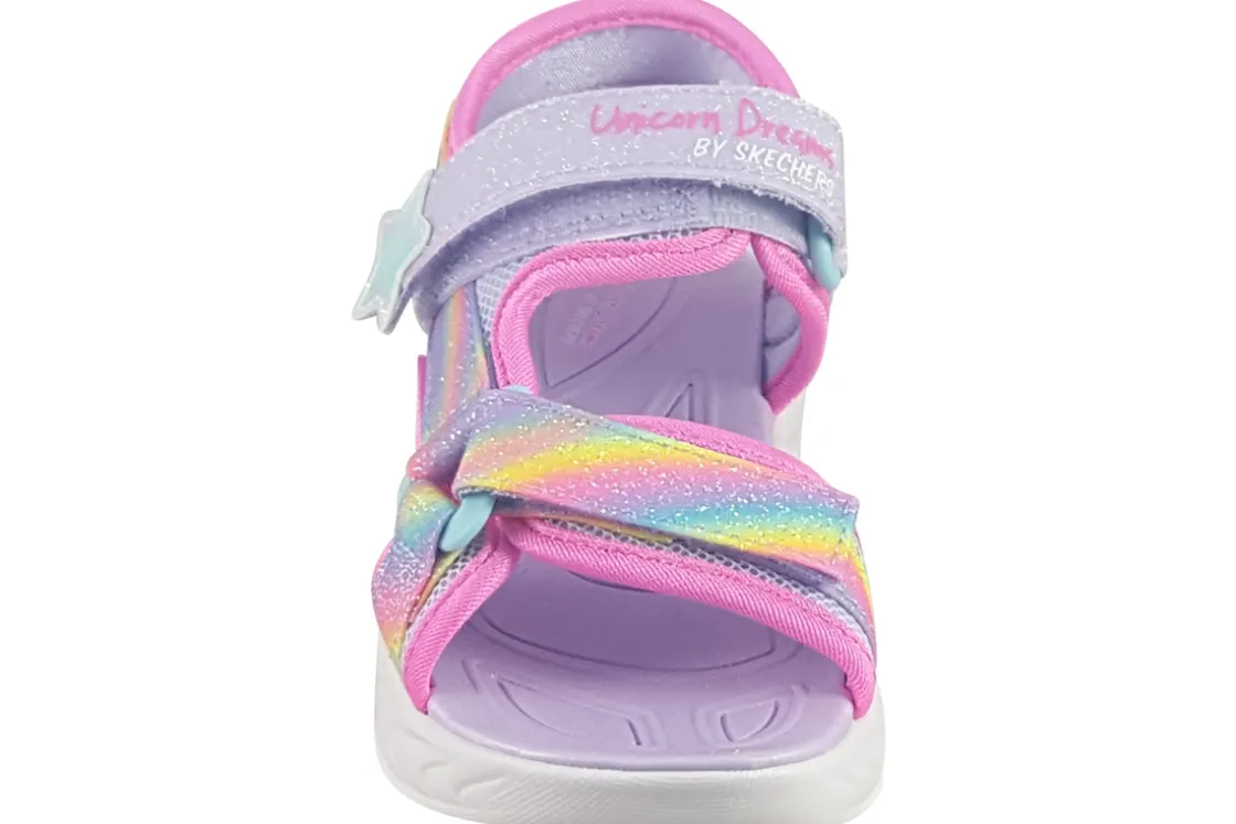 Skechers Velcro | Lights<Unicorn Dream 303107N Girls Light Up Sandals