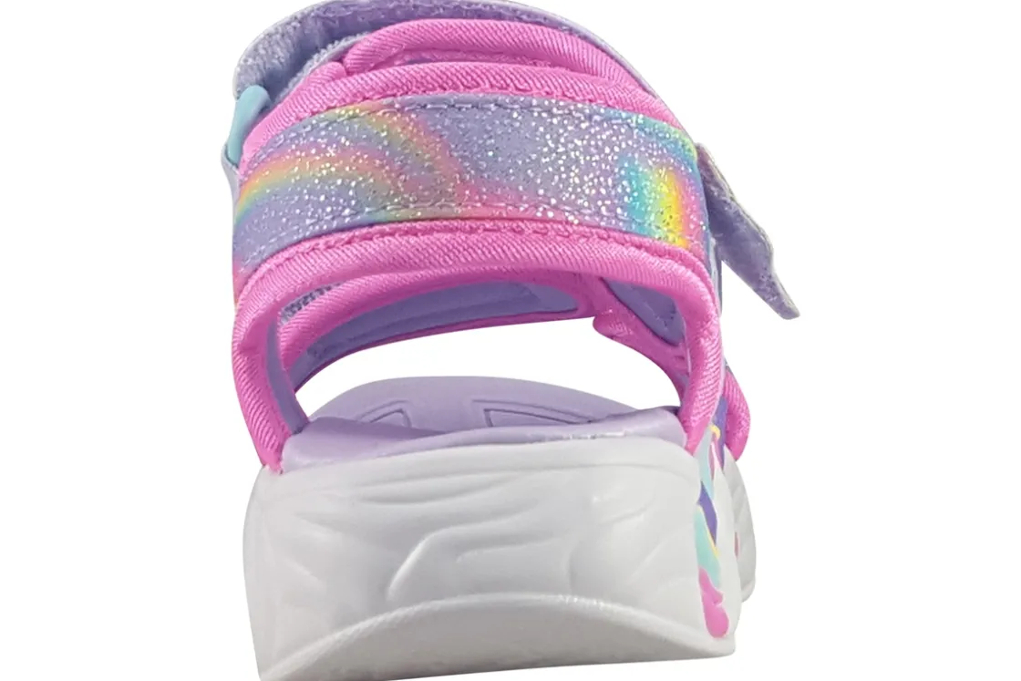 Skechers Velcro | Lights<Unicorn Dream 303107N Girls Light Up Sandals