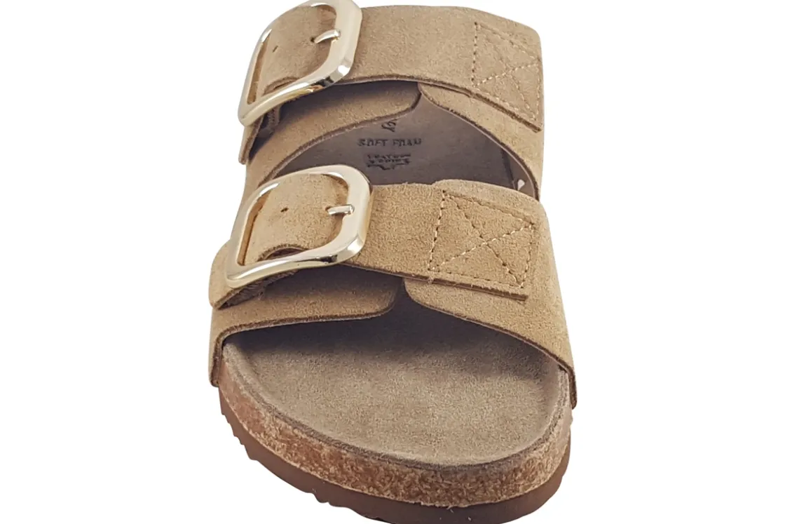 Women S.Oliver Womens Sandals<Lirk 27101-44 Womens Nubuck Sandals Peach