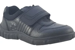 BOY Start-rite Junior Boys | Velcro<Chance 2807-7 Black Boys Leather School Shoes