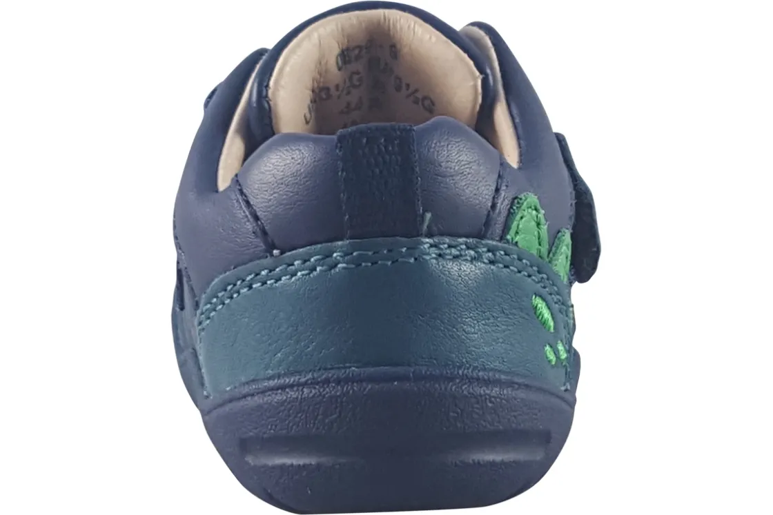 BOY Start-rite Velcro | Boys First Shoes<Dino Foot 0829-9 Boys Leather First Shoes