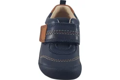 BOY Start-rite Velcro | Boys First Shoes<Footprint 0769 Navy Boys Leather First Shoes