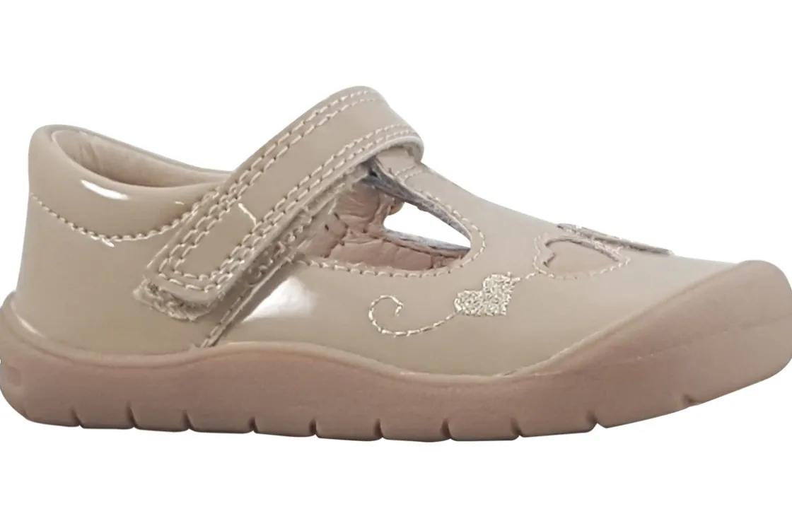 Start-rite Velcro | Girls First Shoes<Party 0828-6 Girls Leather Patent First Shoes