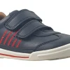 BOY Start-rite Velcro | Boys Shoes<Roundabout 1707-19 Boys Leather Fashion Trainers Navy