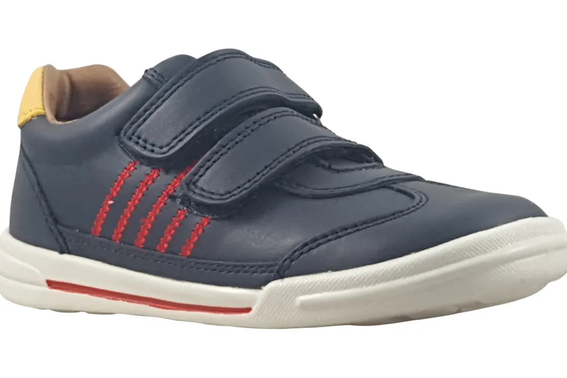 BOY Start-rite Velcro | Boys Shoes<Roundabout 1707-19 Boys Leather Fashion Trainers Navy