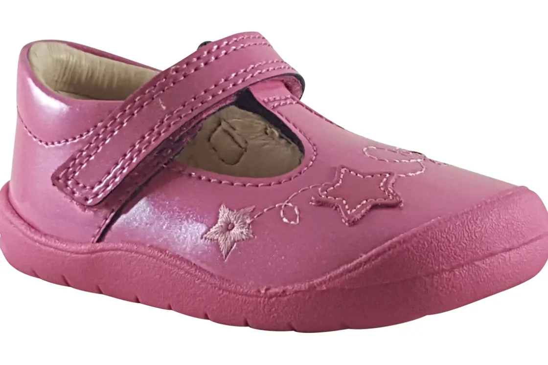Start-rite Velcro | Girls First Shoes<Sparkle 0772 Girls Leather Patent First Shoes