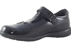 Start-rite Velcro | Junior Girls<Starjump BTS 2801-3 Black Girls Leather Patent School Shoes