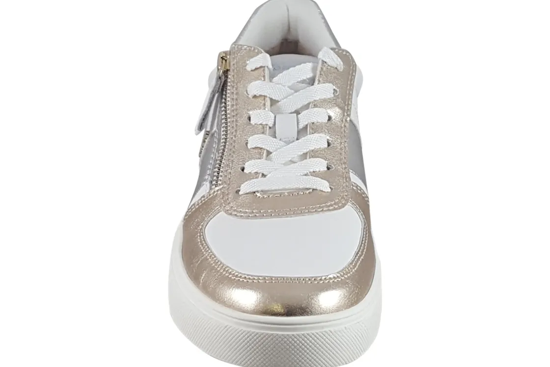 Women Tamaris Comfort Womens Fashion Trainers<Sully 83703-44 Womens Fashion Trainers Gold Silver