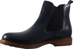 Women Tamaris Womens Boots<Prune 25056 Womens Leather Chelsea Boots