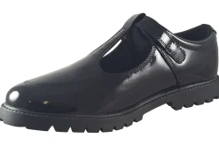 Term Footwear Senior Girls | Junior Girls<Emily Black Girls Leather School Shoes