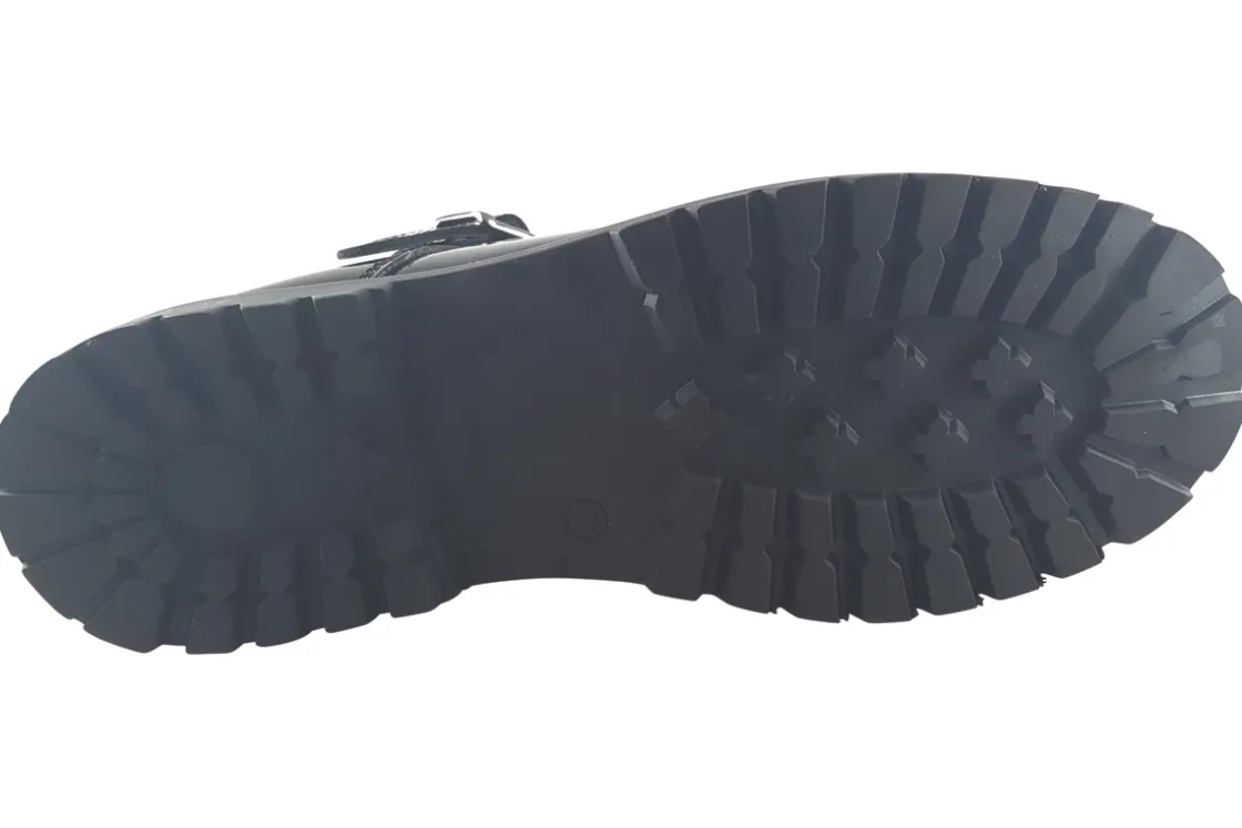Term Footwear Senior Girls | Junior Girls<Emily Black Girls Leather School Shoes
