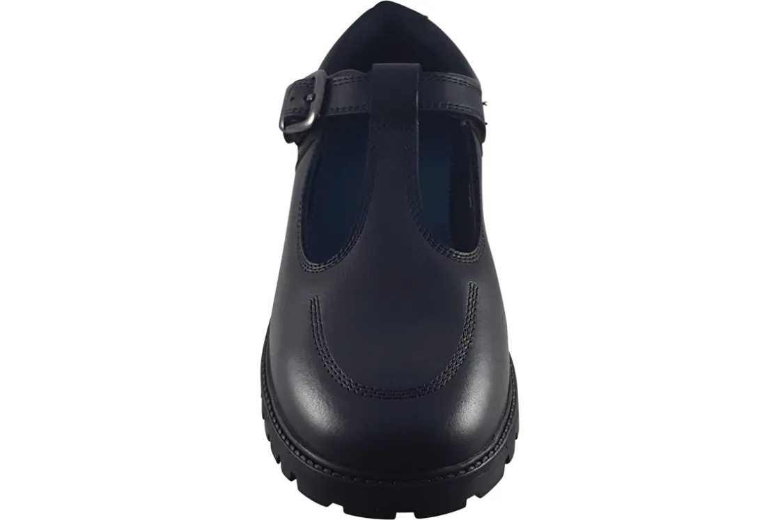 Term Footwear Senior Girls | Junior Girls<Emily Black Girls Leather School Shoes