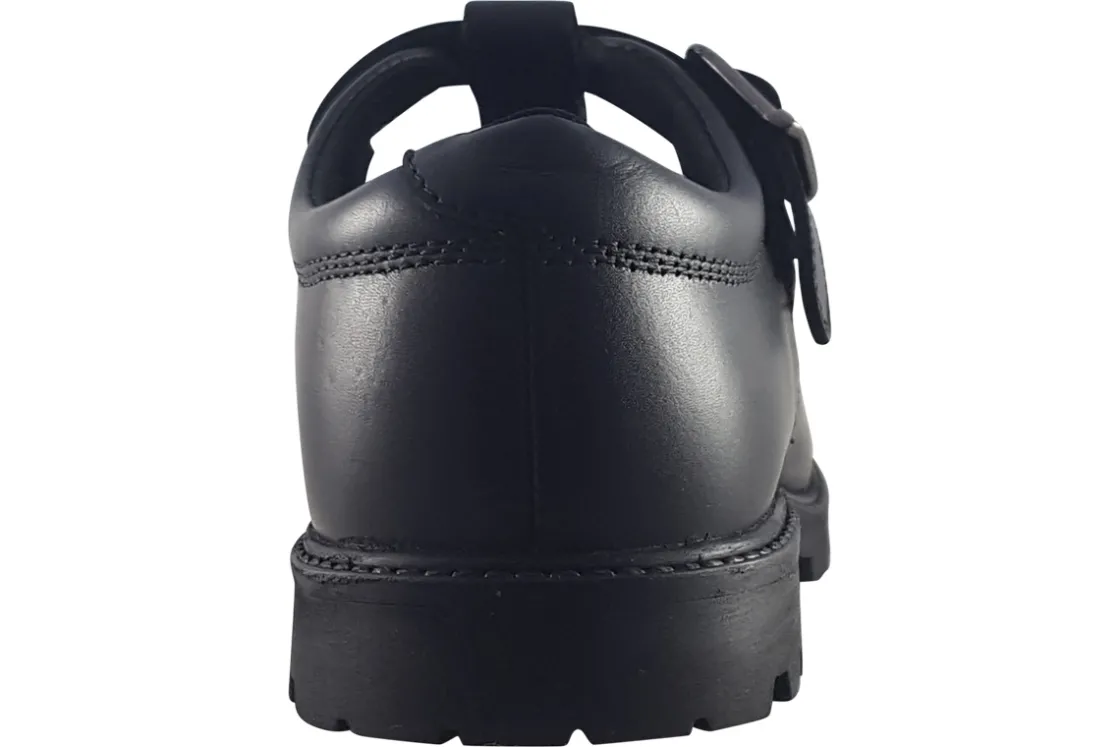 Term Footwear Senior Girls | Junior Girls<Emily Black Girls Leather School Shoes